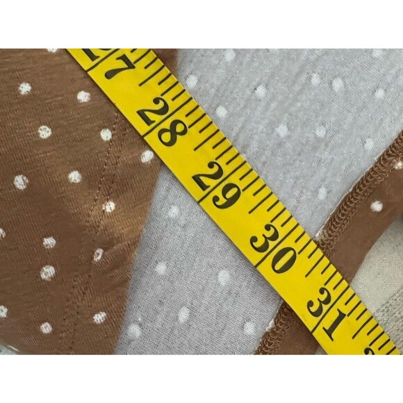 Maurices Light Weight Long Sleeve Open Front Cardigan Brown Polka Dot Large New - Picture 7 of 8